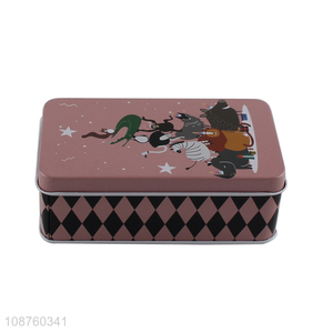High quality rectangle tin <em>plate</em> storage box for candy cookies