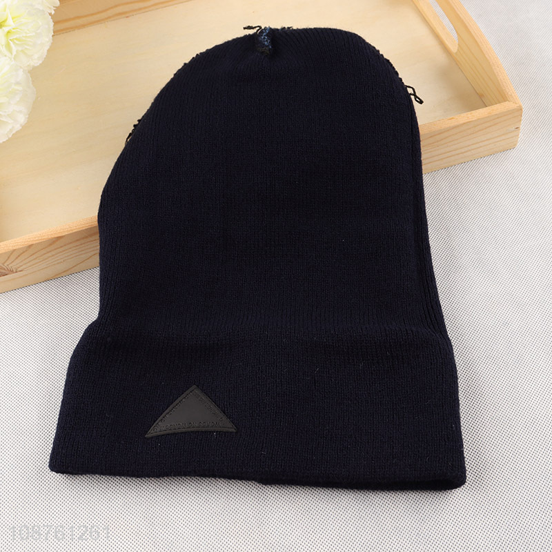 Popular product winter hat cuffed beanie knitted cap for women men