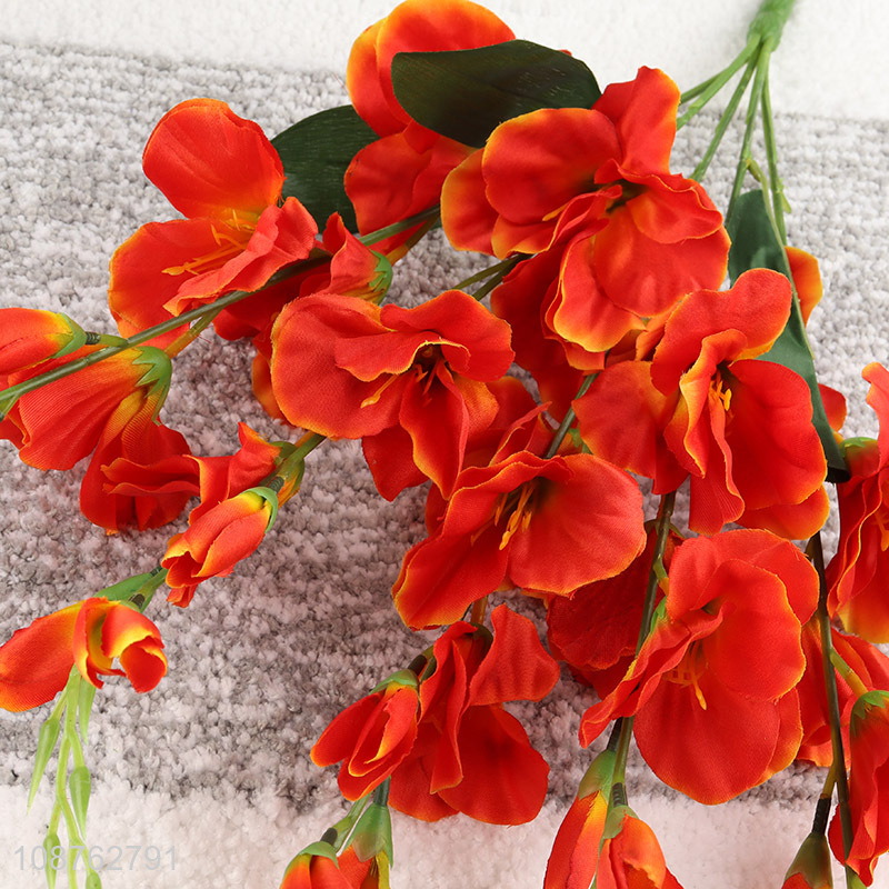 Wholesale 5 heads heads artificial flower fake gladiolus for wedding decor