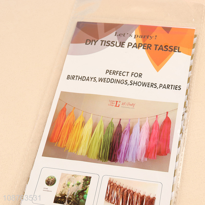 Latest products party decoration diy tissue paper tassel for sale