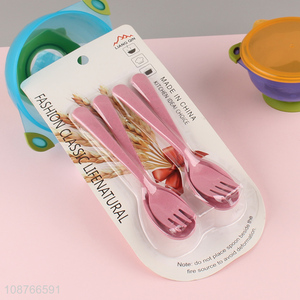 Online wholesale 4 pieces plastic <em>spoon</em> and fork set