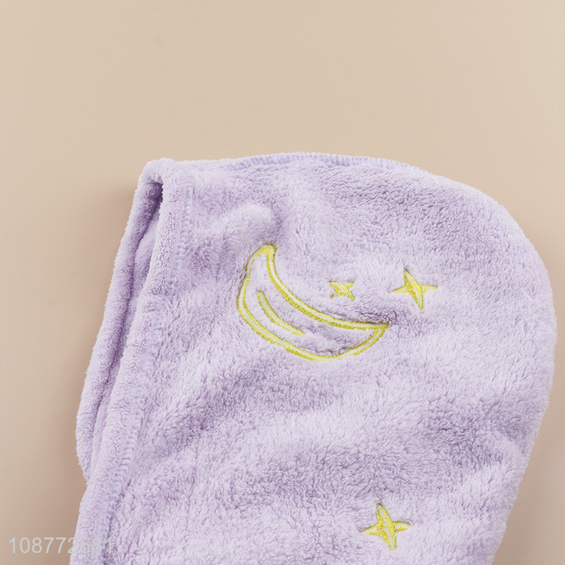 Hot selling purple hair towel dry hair hat