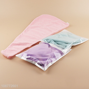 Good quality pink hair towel dry hair hat
