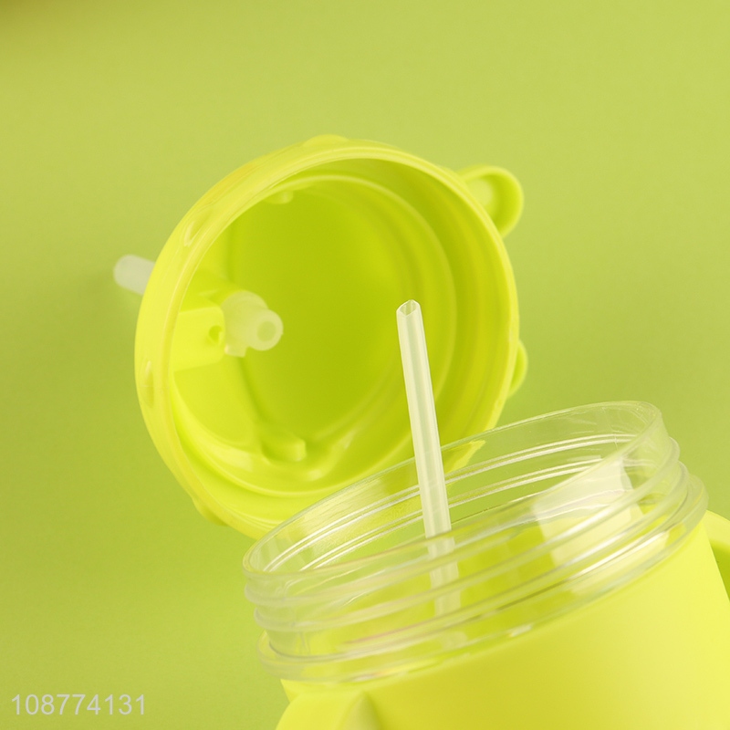 China imports plastic water bottle with straw for kids