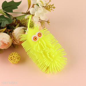 New product led puffer ball caterpillar light up toy
