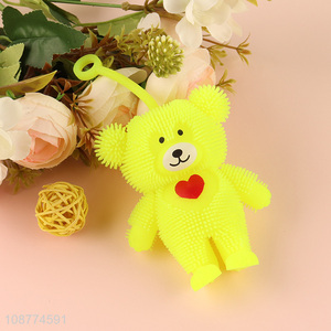 Wholesale led puffer ball bear light up toy