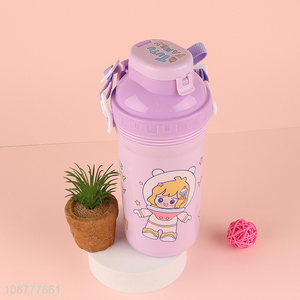 Wholesale water bottle with <em>straw</em> for kids boys girls