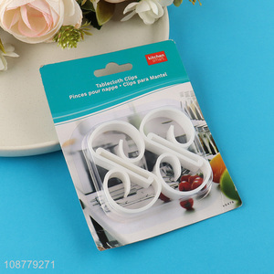 Low price 4pcs table cloth clips tablecloth holders