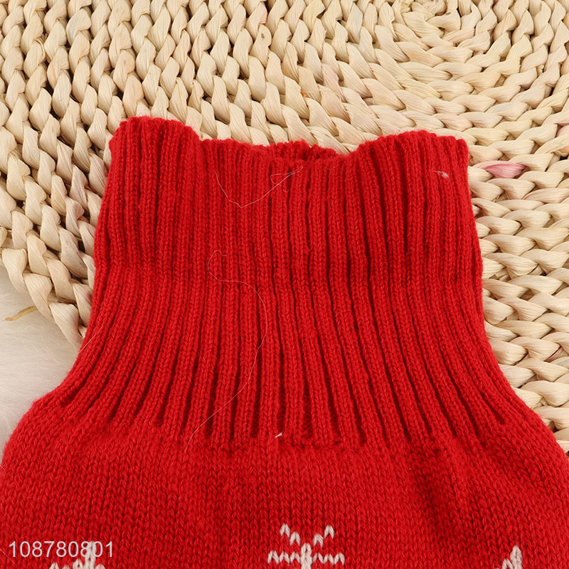 Good quality red pets clothing pets sweater