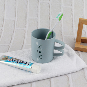 Factory price wheat straw toothbrush cup mouthwash cup