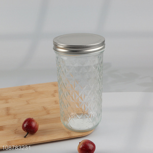 High quality clear glass caviar jam jars with lid