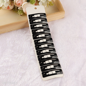 New product black hollow girls hairpin set