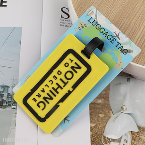 Hot selling pvc travel luggage tag for suitcase