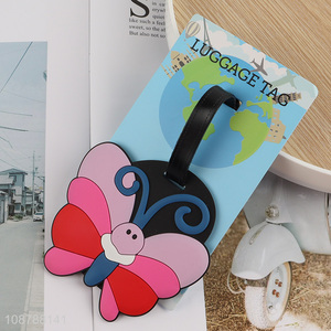Factory price pvc travel luggage tag for suitcase