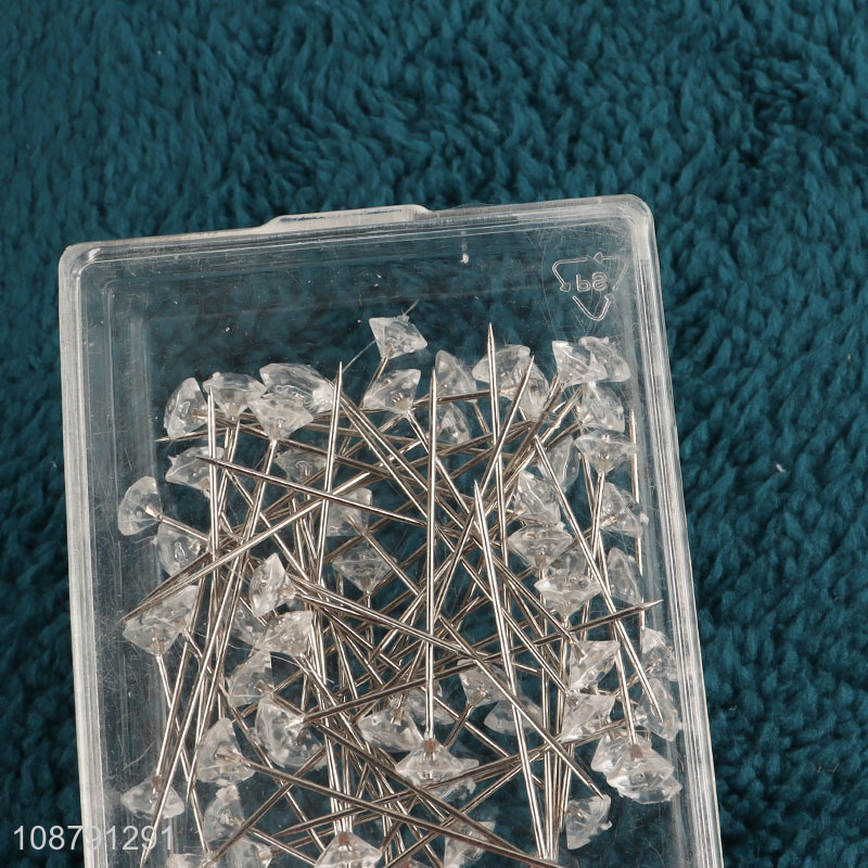 Good quality clear diamond pins corsages pins for flower