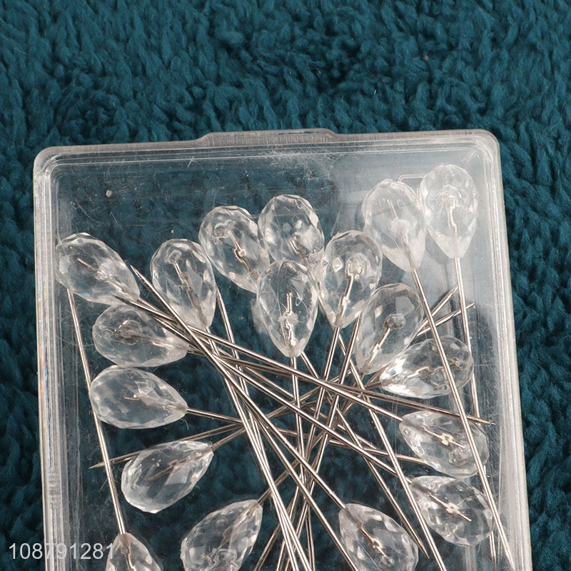 New arrival clear teardrop pins corsages pins for flower