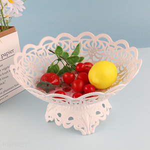 Top sale white plastic hollow fruits basket