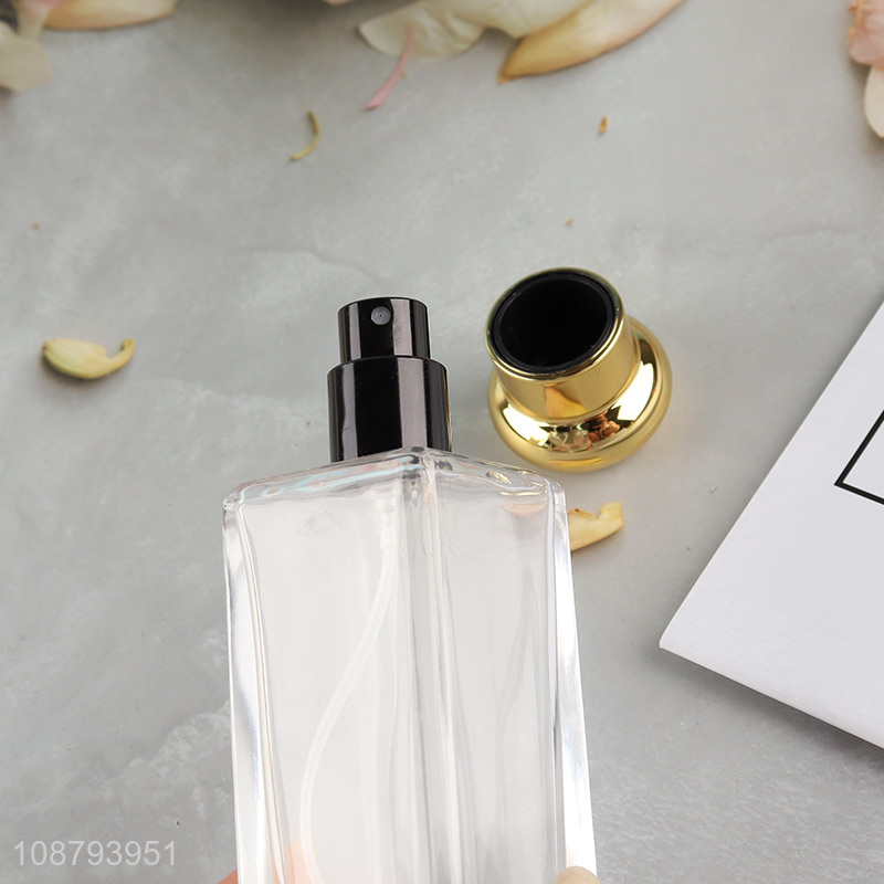 Yiwu market clear unbreakable glass perfume bottle