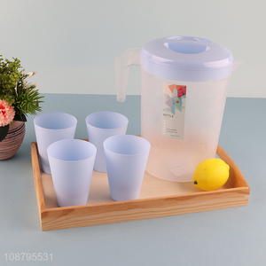 Most popular plastic water jug drinking cup set
