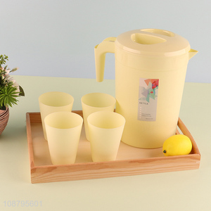 Hot items plastic water jug water cup set for sale
