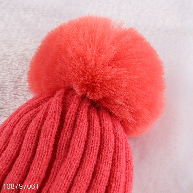 Factory price winter hat cuffed beanie skull cap for women