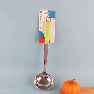 Hot selling plastic handle stainless steel soup ladle