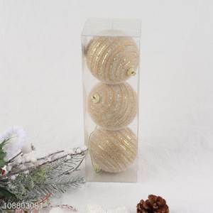 Latest products 3pcs round christmas ball for decoration