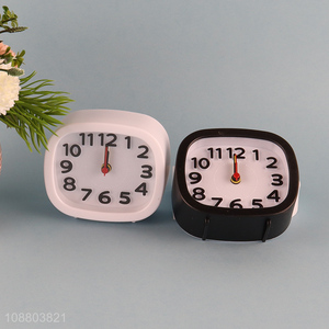 Hot sale rectangular simple plastic alarm clock for kids