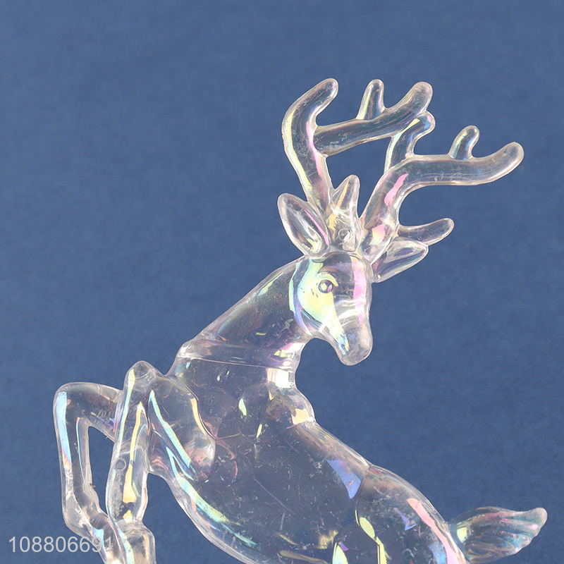Good quality clear acrylic reindeer ornaments for winter Xmas tree decor