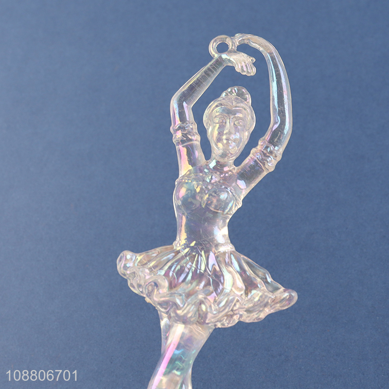Factory price clear acrylic hanging ballerina pendants Christmas tree decor