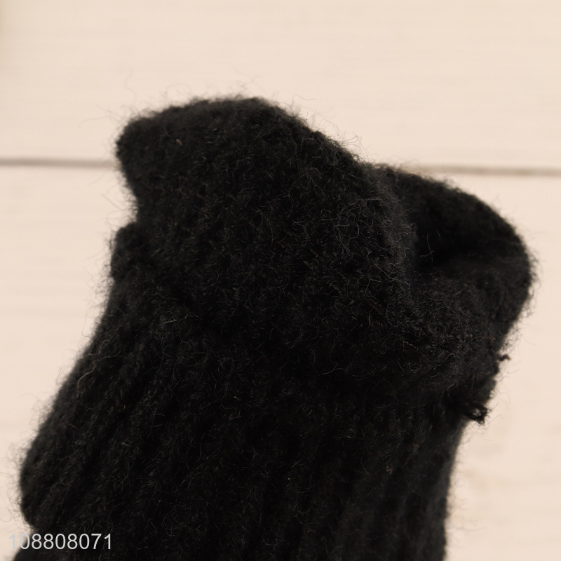 New product winter half finger knit gloves for women men