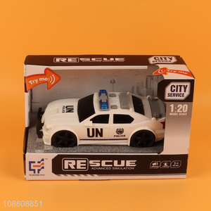 Top sale inertia police car model toy for children