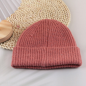 China wholesale women winter warm knitted hat beanies