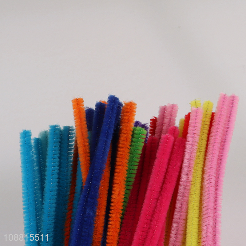 Wholesale kids diy toy craft chenille stems pipe cleaners