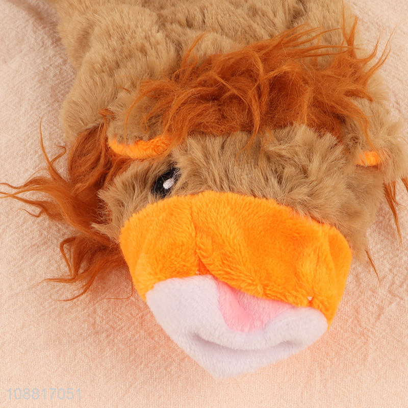 New arrival durable lion shape squeaky dog chew toy