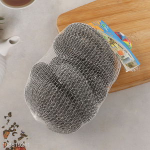 Wholesale 6pcs iron wire dish scrubbers for kitchen pots cleaning