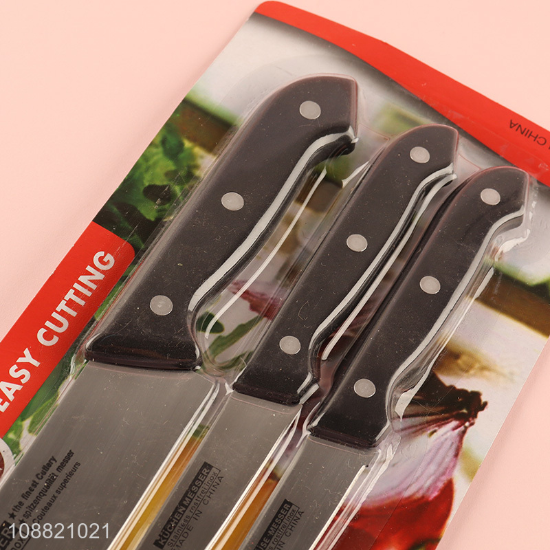 Wholesale 3pcs stainless steel paring knife for cutting