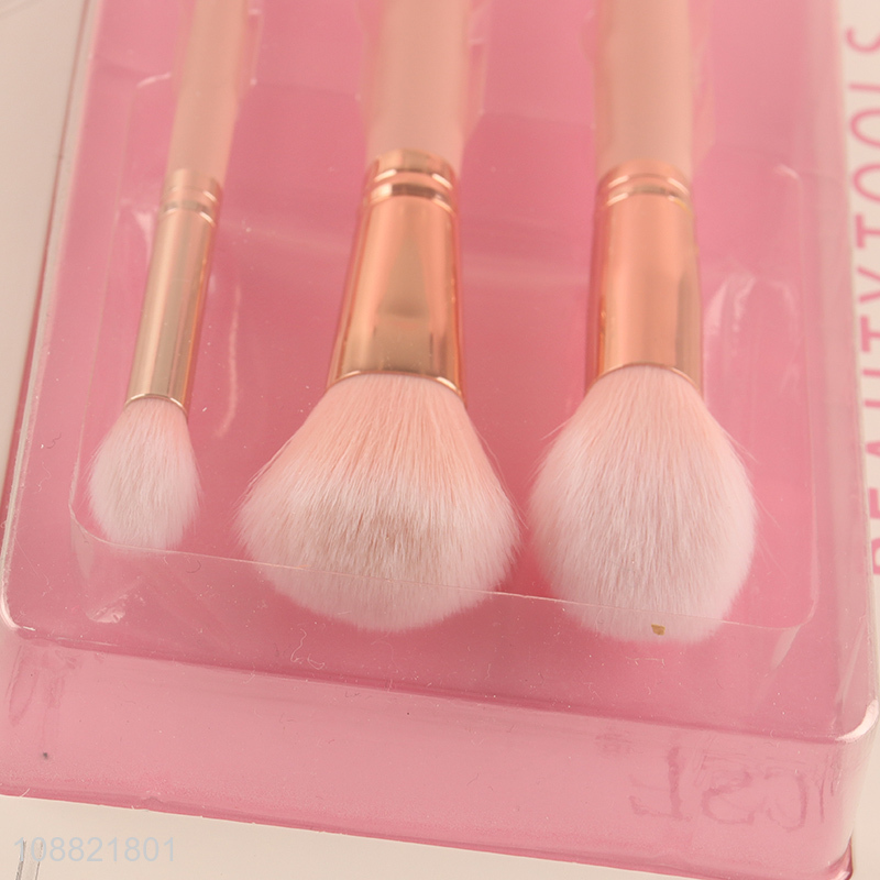 Yiwu market 3pcs soft makeup brush set for makeup tool