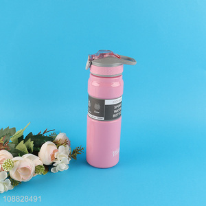 New product large capacity plastic sports water bottle with handle