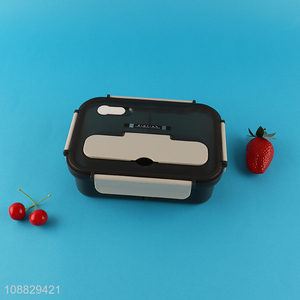 Most popular portable plastic lunch box with fork and spoon