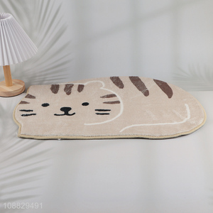 Good quality cartoon cat non-slip absorbent bathroom rug mat