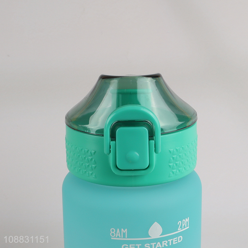 Good quality portable spill-proof plastic motivative water bottle