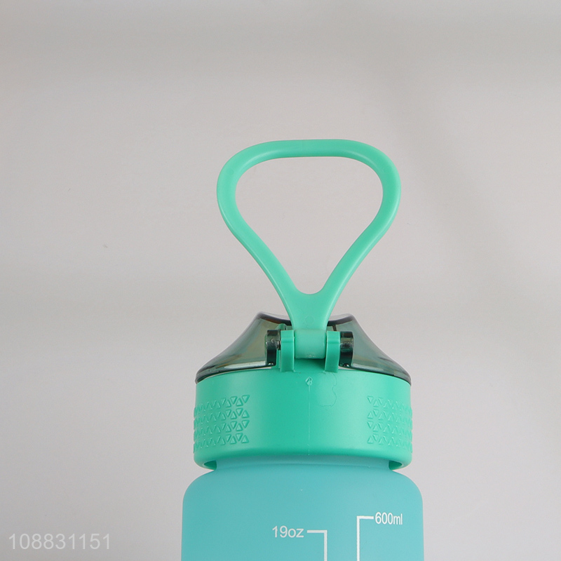 Good quality portable spill-proof plastic motivative water bottle
