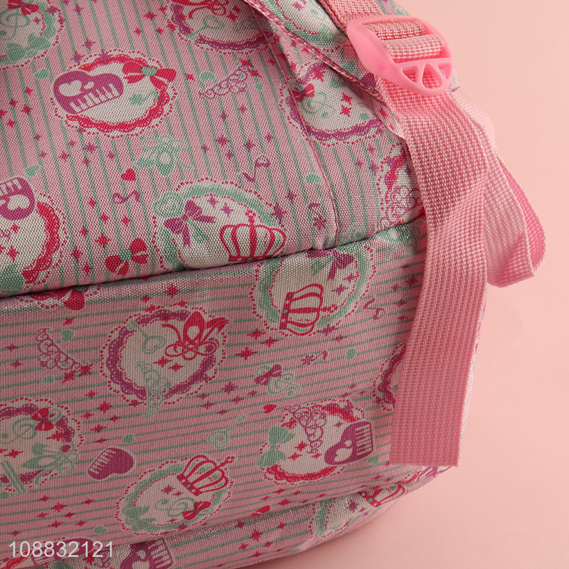 High quality pink girls students school bag school backpack