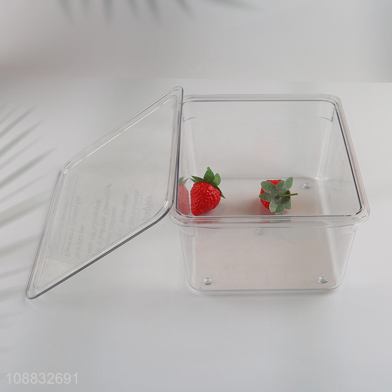 New product refrigerator storage box with lid & 2 drain baskets