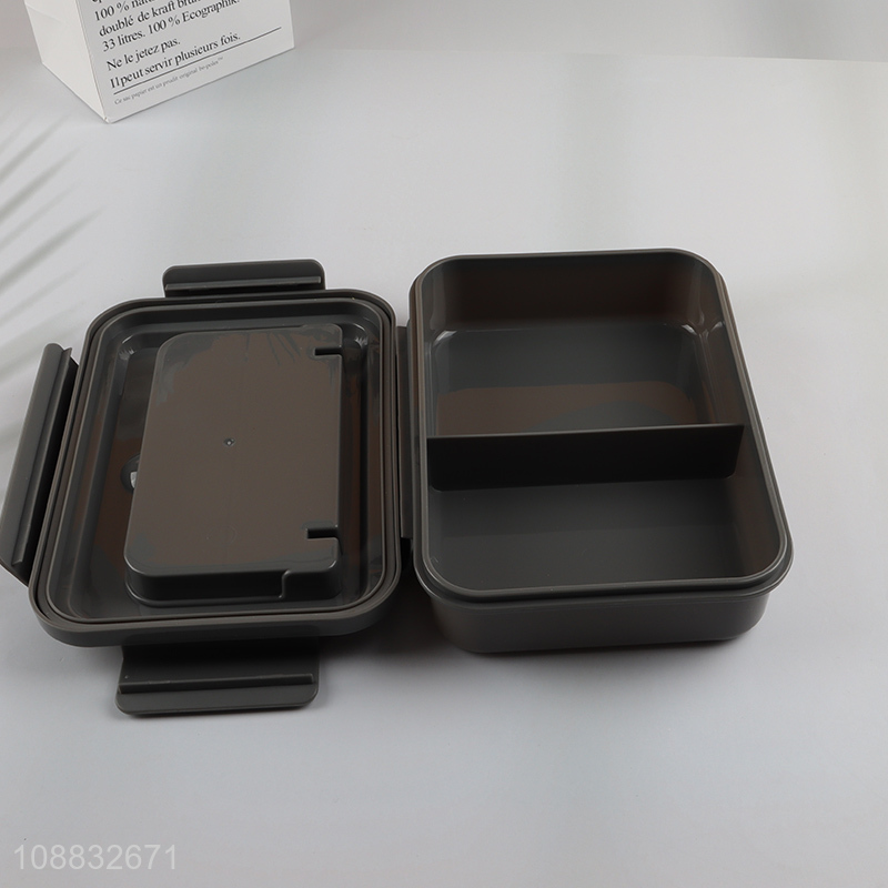High quality 2-compartment plastic lunch box meal prep container