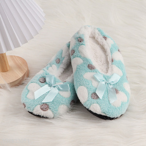 Hot selling women winter house slippers fluffy indoor shoes