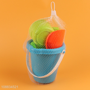 New product plastic sand toy set with beach bucket sand shovel