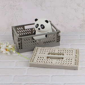 High quality folding plastic crates collapsible storage basket