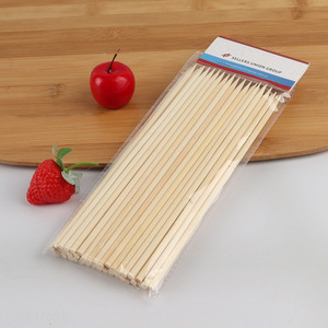 High quality 50pcs natural wooden bamboo skewers for grilling